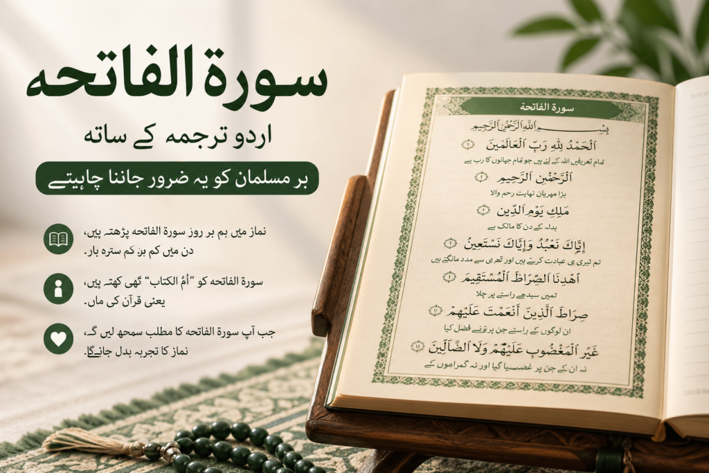 سورۃ الفاتحہ اردو ترجمہ کے ساتھ | ہر مسلمان کو یہ ضرور جاننا چاہیے